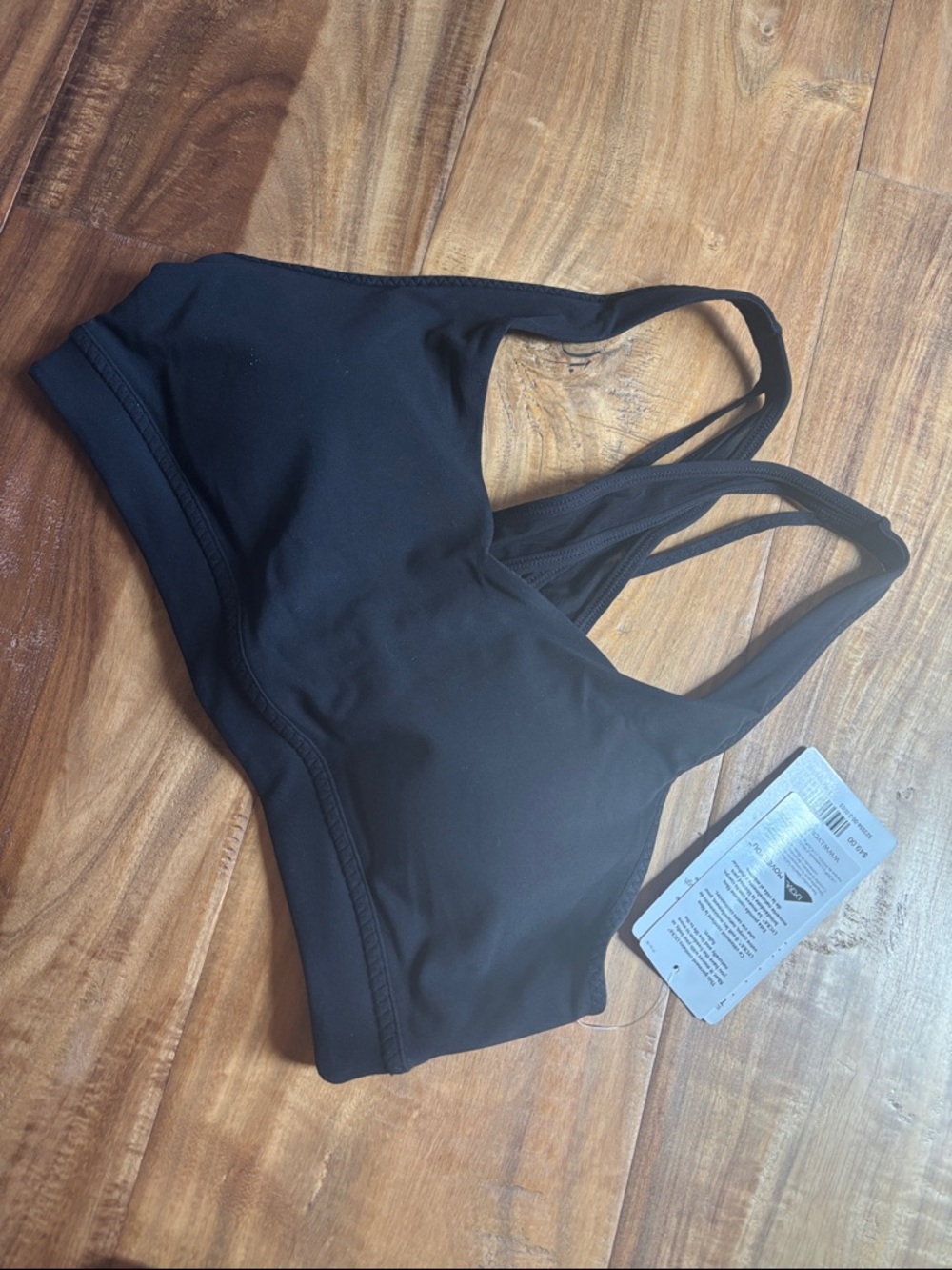 Athleta Black Double-Strap Workout Bra